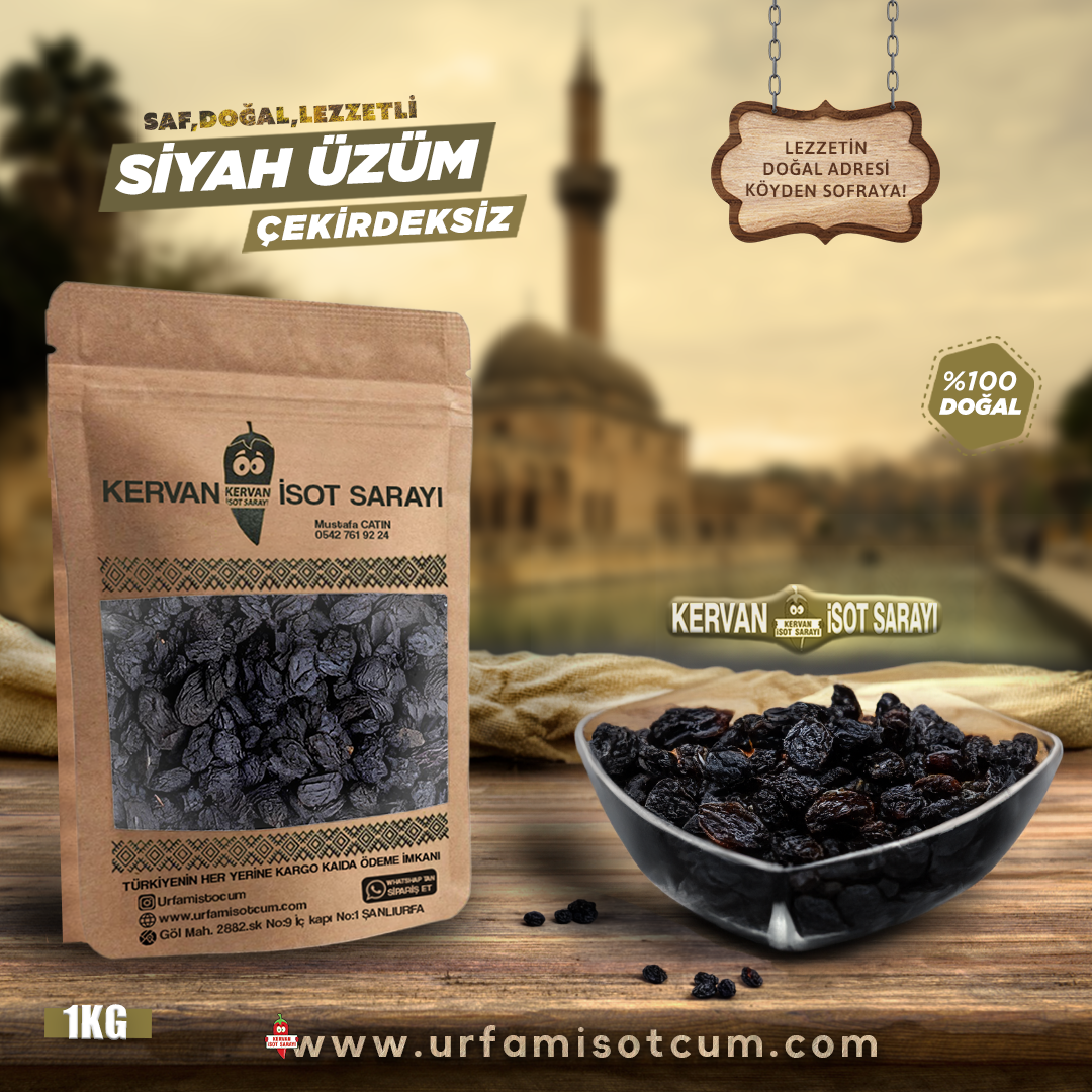 Çekirdeksiz Siyah Üzüm(1kg)