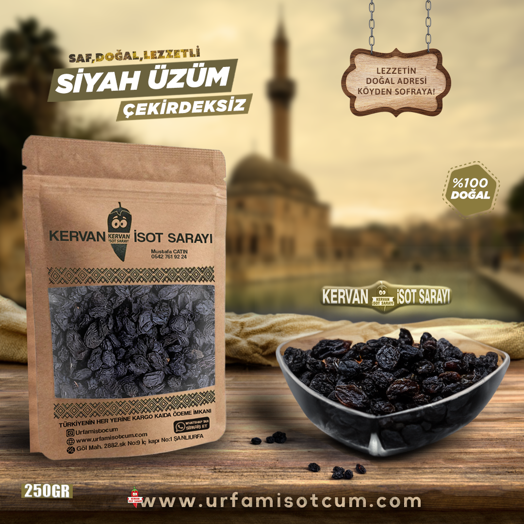 Çekirdeksiz Siyah Üzüm(250gr)