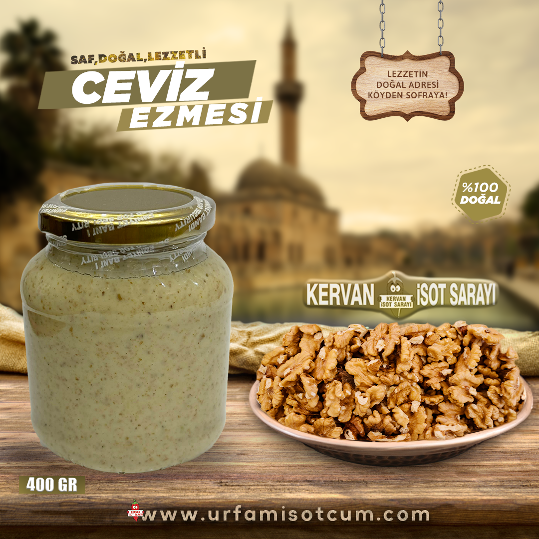 %100 doğal çeviz ezmesi (400gr)