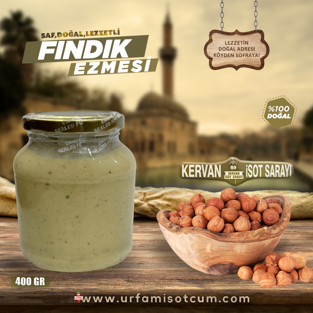 Ev Yapımı %100 doğal Fındık Ezmesi (400gr)