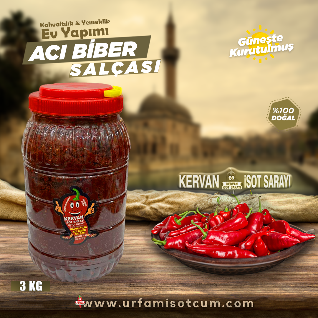 2.Kalite Kahvaltı Salça Acı Urfa Usulü (3 kg)