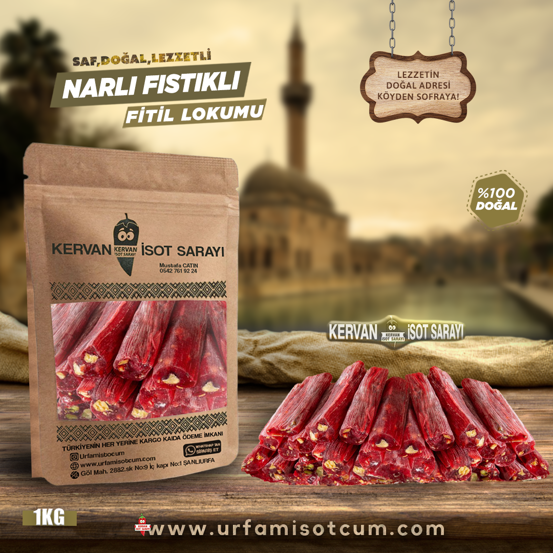 Narlı Fıstıklı Fitil  Lokum(1kg)