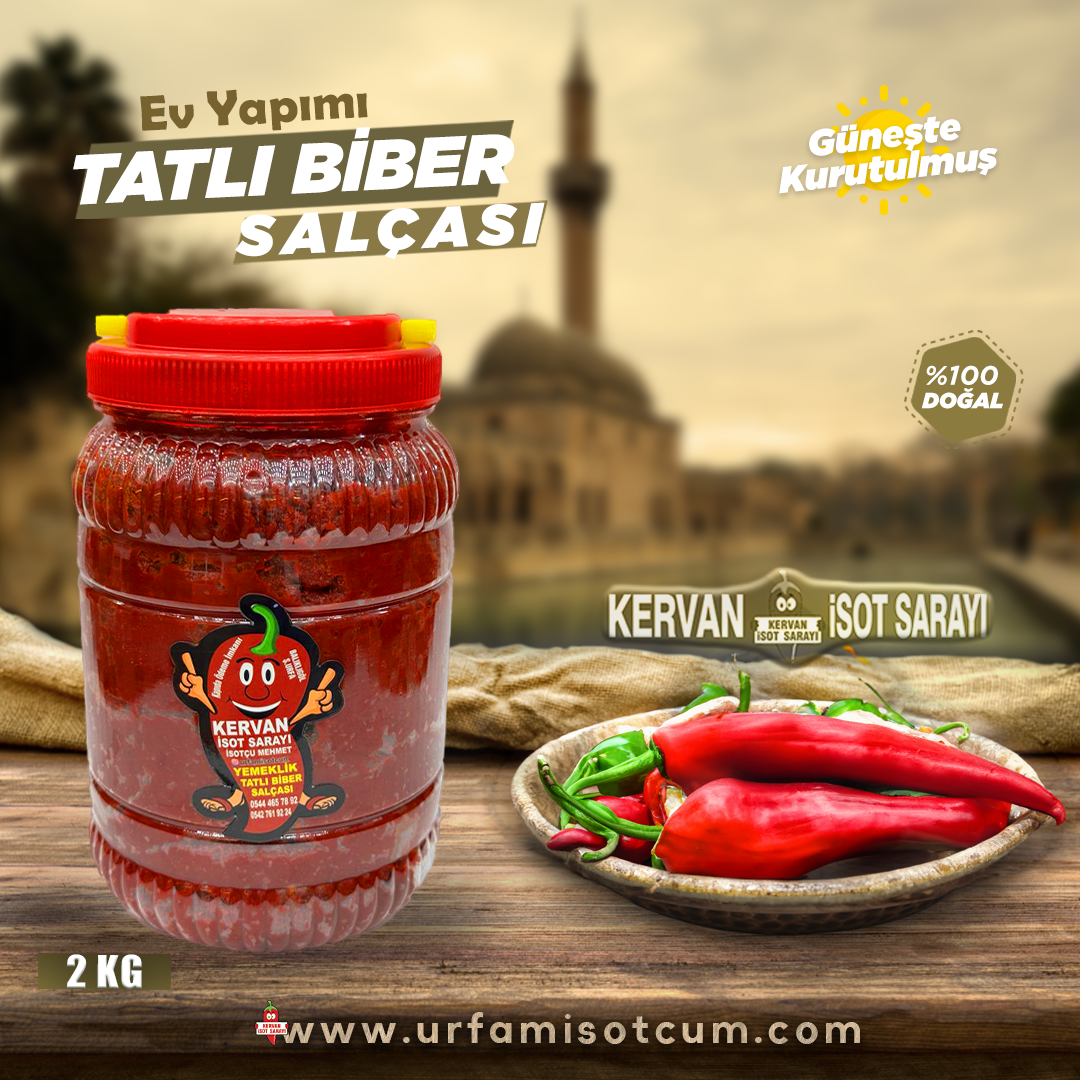 2.Kalite Tatlı Biber Salçası Yemeklik (2 kg)